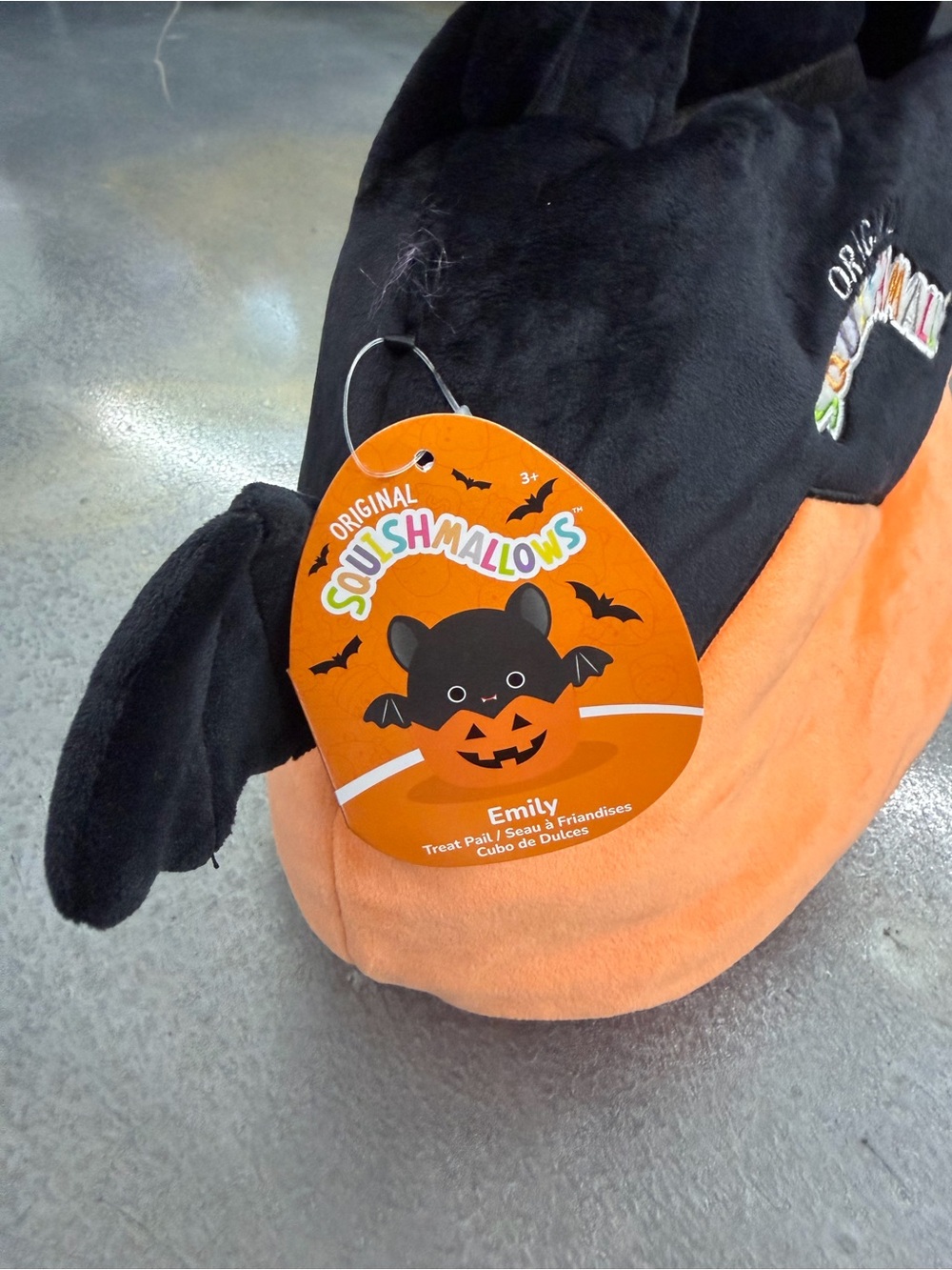Squishmallows Emily the Bat Halloween Treat Pail - Picture 3 of 3